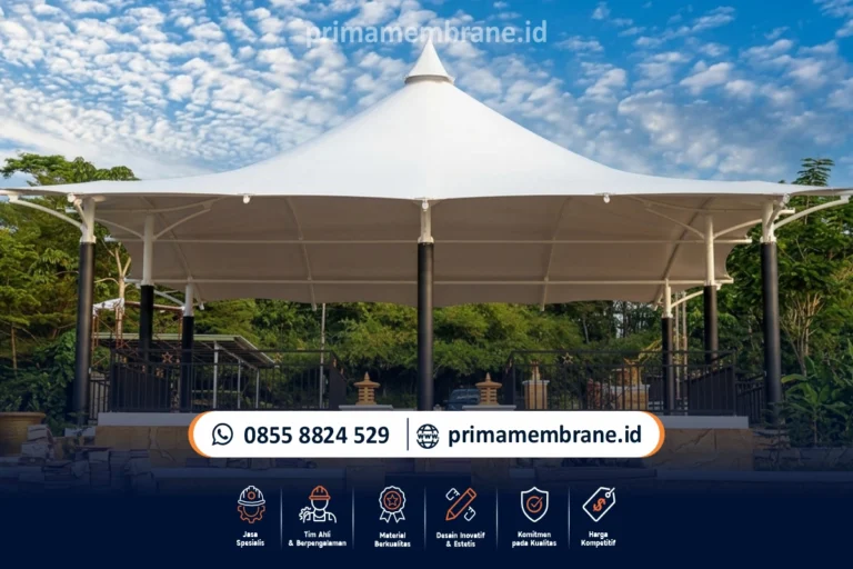 Panduan Lengkap AHSP Pekerjaan Kanopi Membrane Tensile untuk Proyek Konstruksi Nasional
