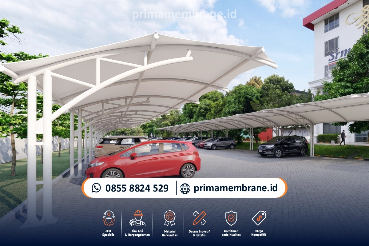Struktur Atap Membrane untuk Area Parkir Luas