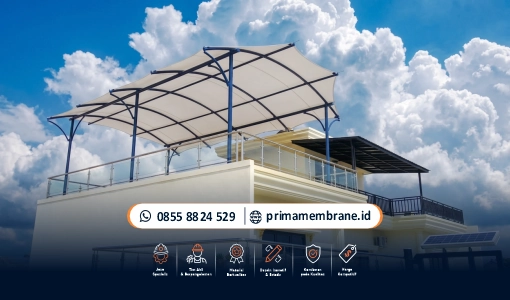 Kanopi Membrane Rooftop untuk Cafe dan Area Santai
