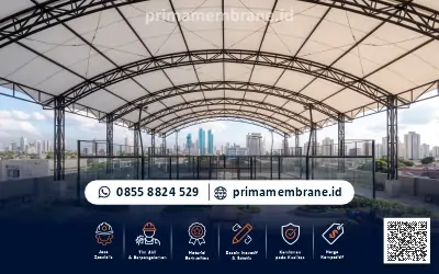 Struktur atap membrane lapangan olahraga