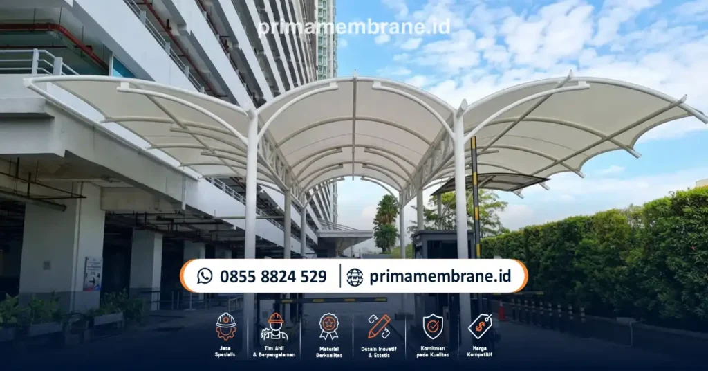 Dokumentasi proyek Proyek Kanopi Membrane Gate Parkir Apartemen dan Mall