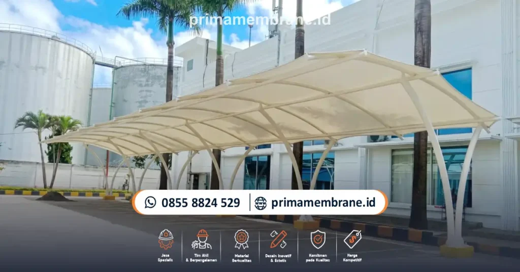 Dokumentasi proyek Proyek Konstruksi Kanopi Membrane Parkiran Mobil