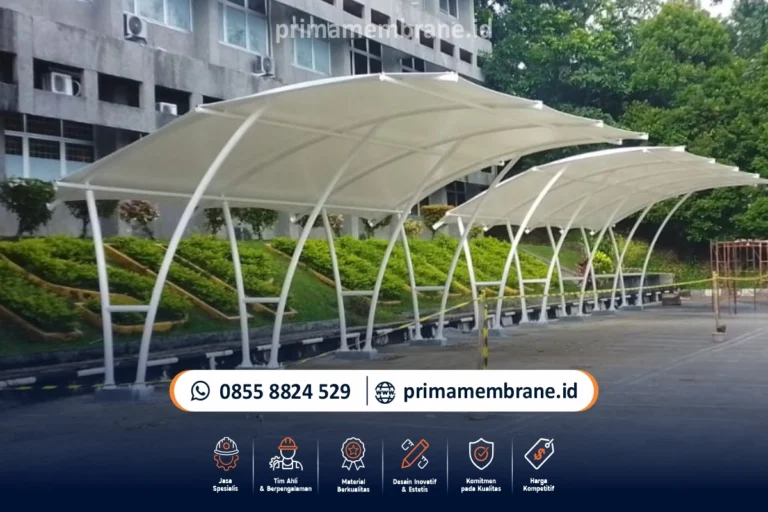 Desain Atap Membrane Parkiran untuk Area Publik