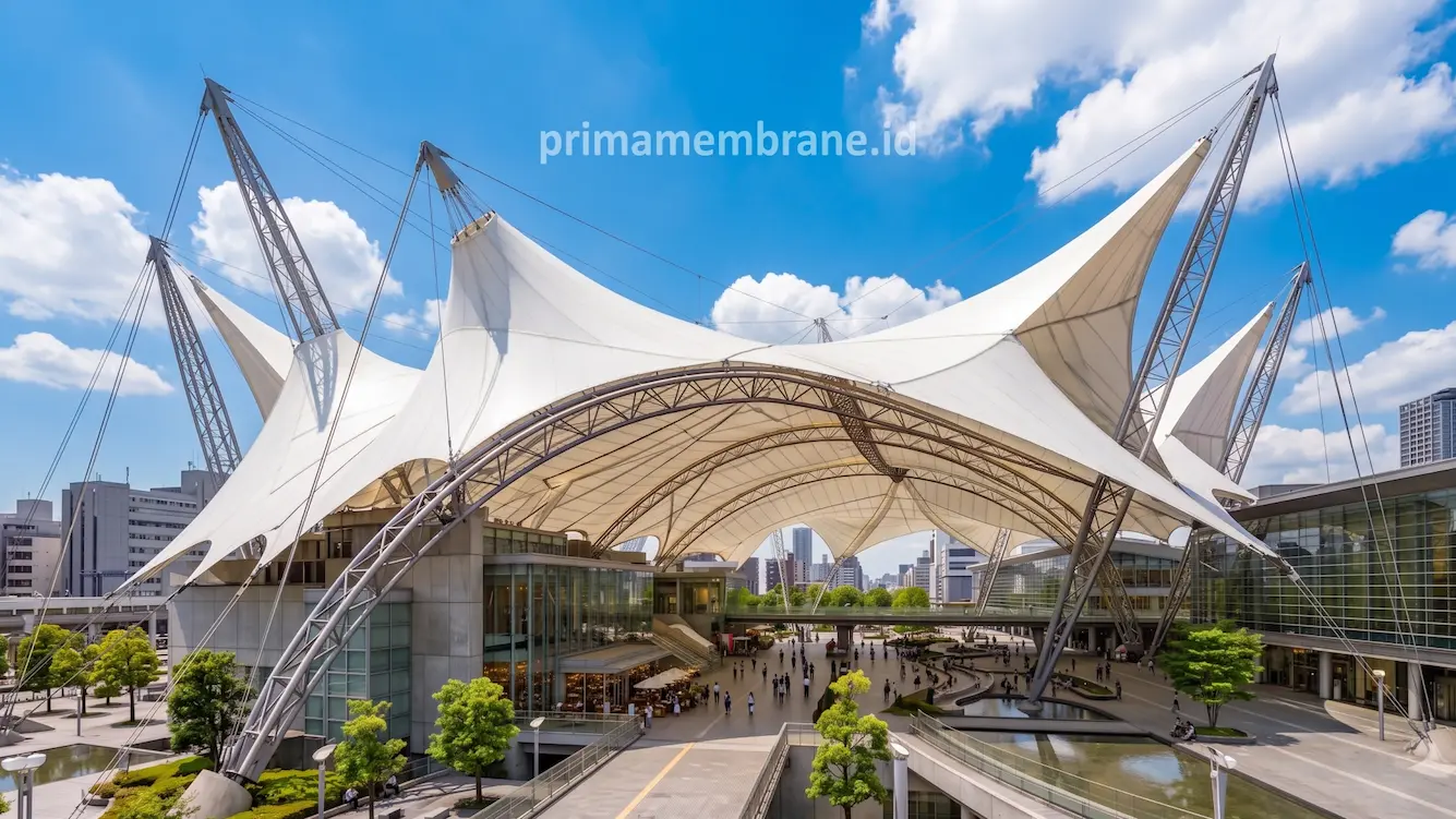 Spesialis Konstruksi Atap Kanopi Membrane dan Tensile Structure Profesional - PT Prima Membrane Indonesia
