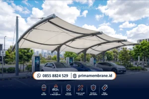 Desain Kanopi Membrane untuk EV Charging Station yang Futuristik