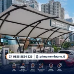 Revolusi Infrastruktur EV: Kanopi Membrane Area Charging Mobil sebagai Solusi Proteksi Futuristik