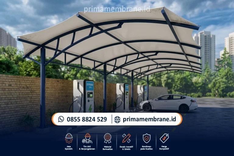 Proyek Kanopi Membrane SPKLU – Tangerang Selatan